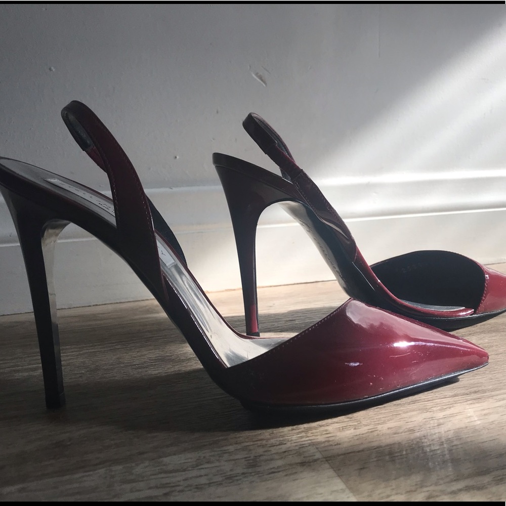 Ruby red sling back pumps - Stella McCartney